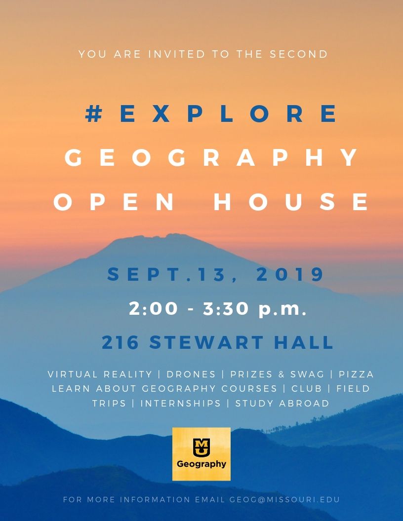 # Explore Geography Open House