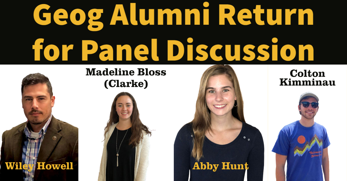 Pic of four alumni who spoke at homecoming roundtable
