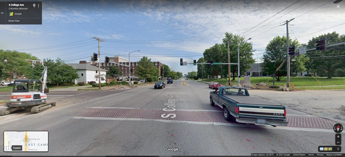 University Ave & College Ave intersection – 8 pedestrian crash events occurred here.