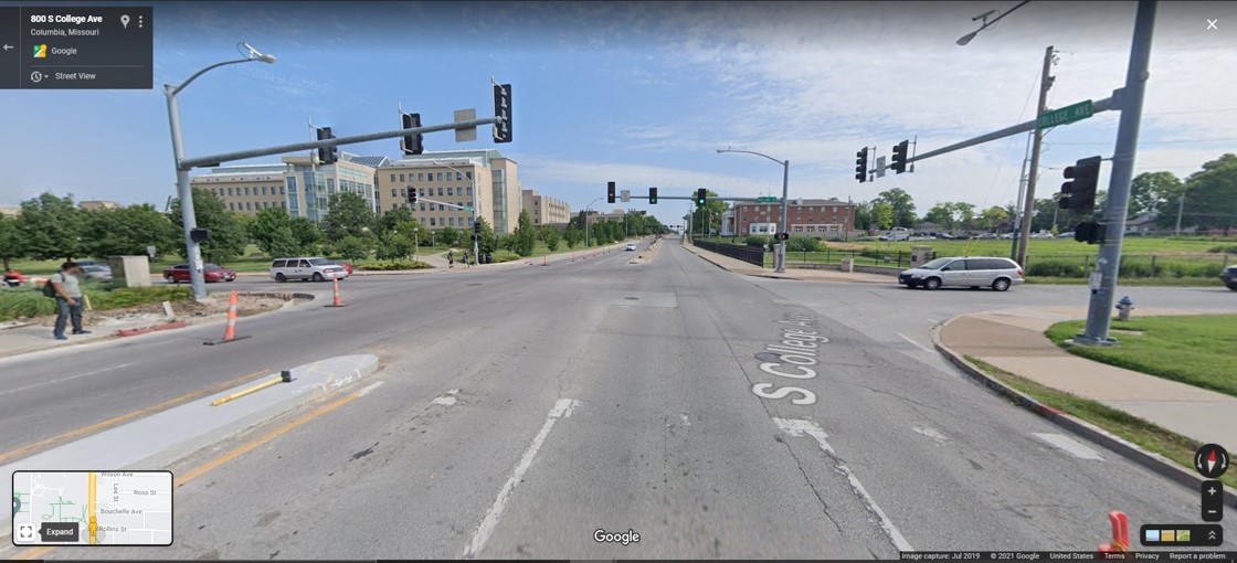 Rollins St & College Ave intersection8 pedestrian crash events occurred here